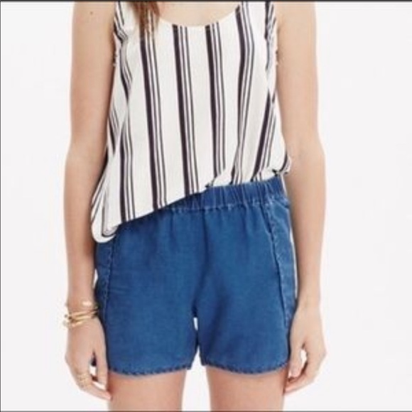 Madewell Pull-On Cotton Linen Shorts Size Small - Picture 8 of 8